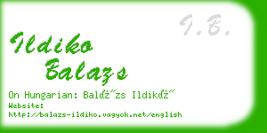 ildiko balazs business card